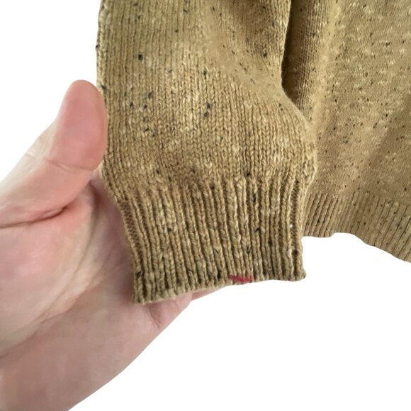 J.Jill Womens Speckled Turtleneck Sweater S Tan Long Sleeves Oversized Lagenlook - Picture 7 of 8